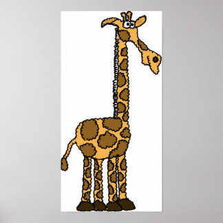 AH- Funky Giraffe Poster