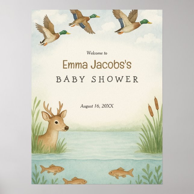 Ah, garoto! Poster de Boas-vindas ao Chá de fralda (Frente)