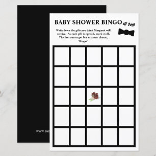 Ah Menino! Bingo de Chá de Bebê de Smoking