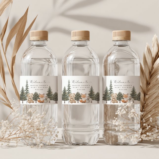 Ah menino, que a aventura comece adesivo de garraf (oh boy let the adventure begin water bottle label woodland adventure water bottle wrapper)