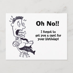 Ah Não Eu Esqueci do Seu Aniversário Cartão Postal
