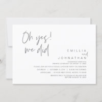 Ah Sim, Nós Fizemos, Convite de Casamento às Press
