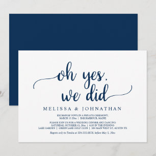 Ah Sim, Nós Fizemos, Convite de Festa de Casamento