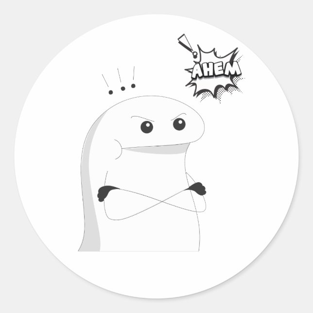 ahem, bravo adesivo engraçado (Frente)