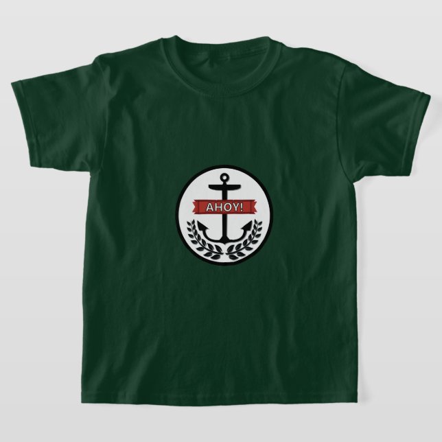 Ahoy - Camiseta Básica para Crianças (Postura )