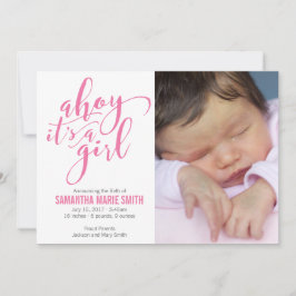 Ahoy É um Anúncio de Nascimento do Tema Náutico Ra