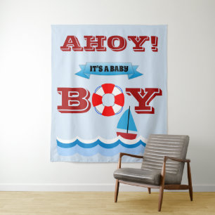 Ahoy! É um bebê menino Tapeçaria