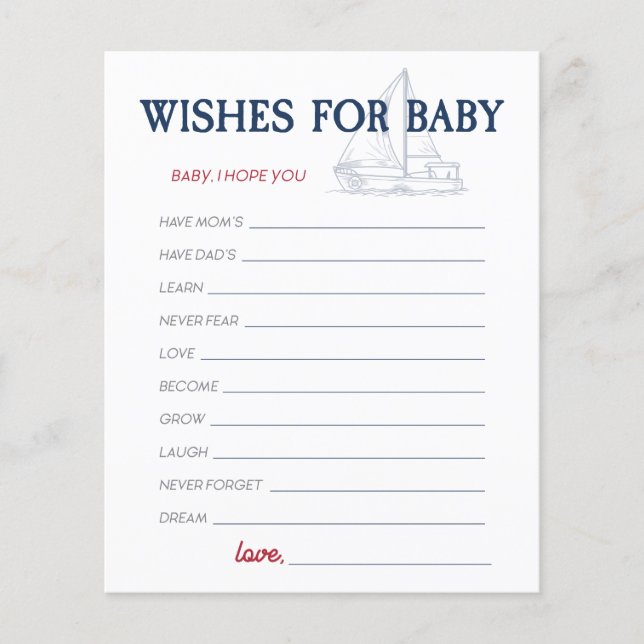 Ahoy É um Chá Náutico Garoto Desejos por Bebê (Frente)