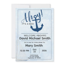 Ahoy, é um convite para Chás de fraldas