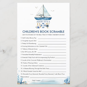 Ahoy É um Menino Livro Infantil Scramble