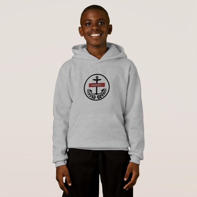 Ahoy - Hoodie Pullover Infantil (Frente Completa)