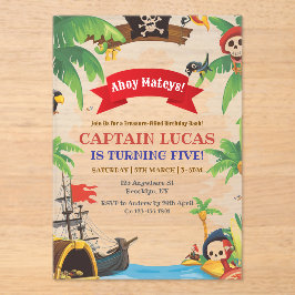Ahoy Matey Boys Pirate Ship Aniversário