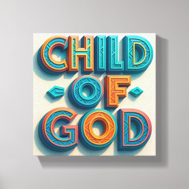Ai design Child of God Canvas Print Christian Wall (Frente)