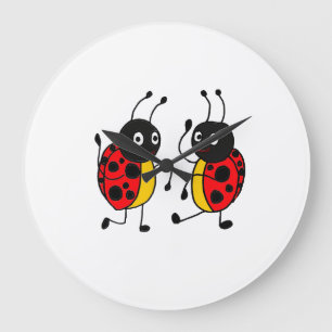 AI- Relógio de Parede Ladybugs Dançantes