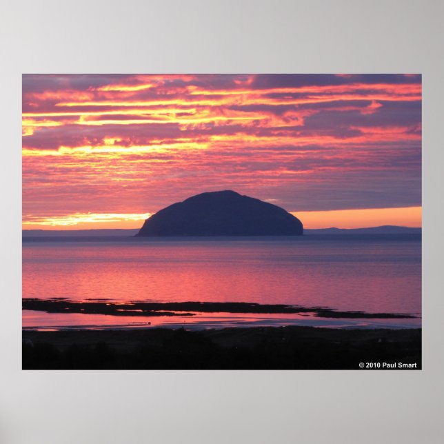 Ailsa Craig Sunset poster (Frente)