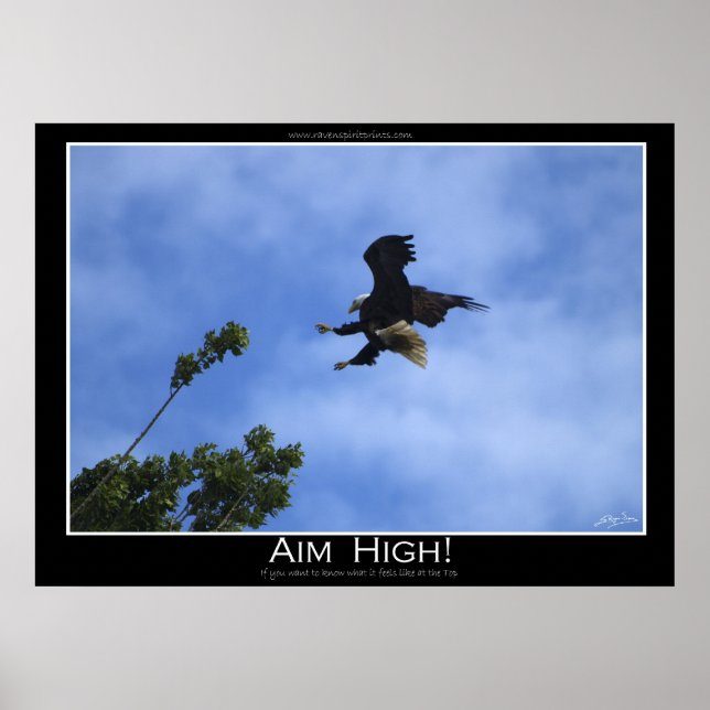 AIM HIGH ~ Poster de Motivação (Frente)