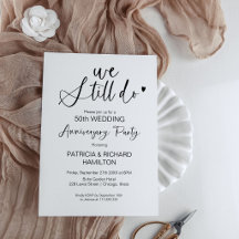 Ainda fazemos convites de aniversário de casamento