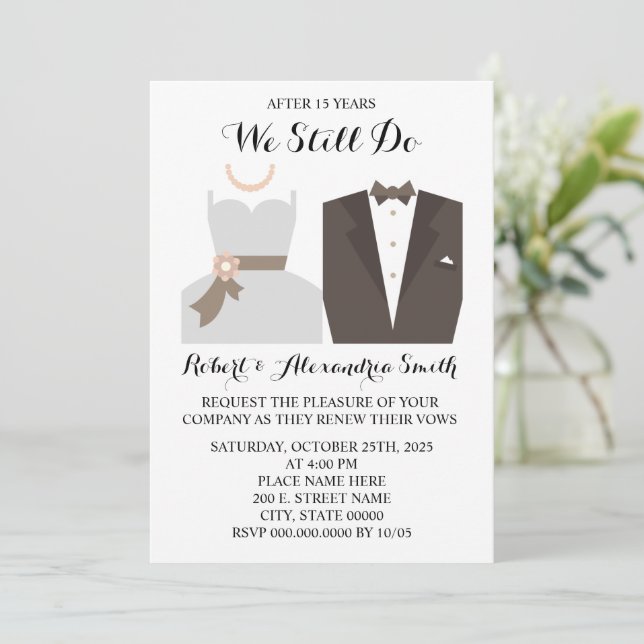 Ainda Fazemos Convites Renováveis De Aniversário D (Em pé/Frente)