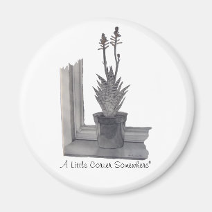 Ainda imãs de geladeira do esboço do realista da