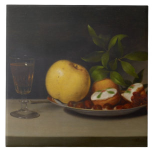 Ainda vida com fruta, bolos e vinho, 1821