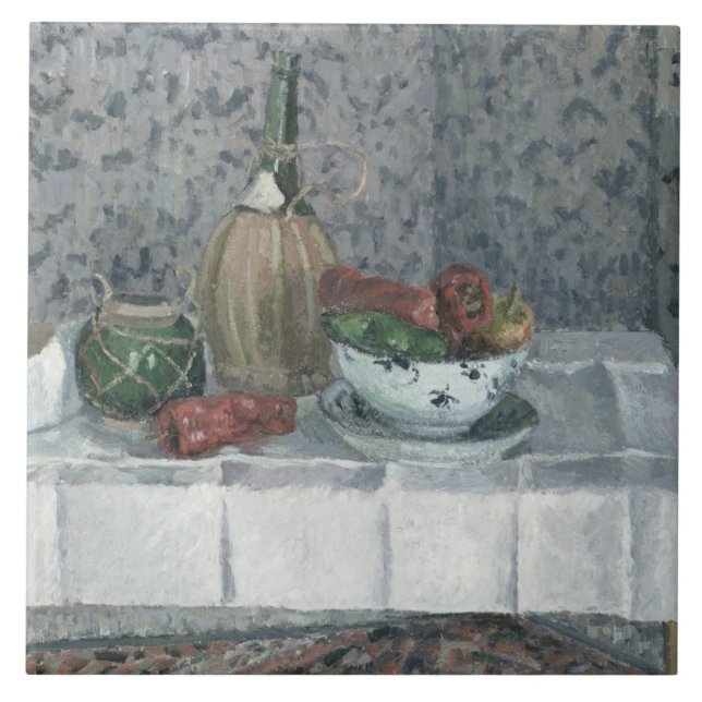 Ainda vida com pimentas, 1899 (óleo em canvas) (Frente)