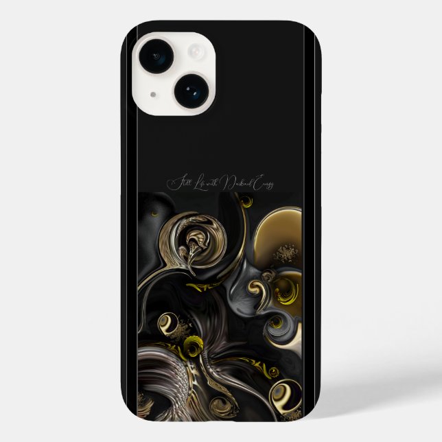 "Ainda viva com energia escura", iPhone 14 Case (Verso)