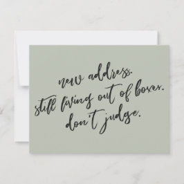 Ainda vivendo fora das caixas Não julgue o cartão