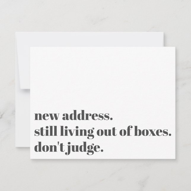 Ainda vivendo fora das caixas, não julgue o cartão (Frente)