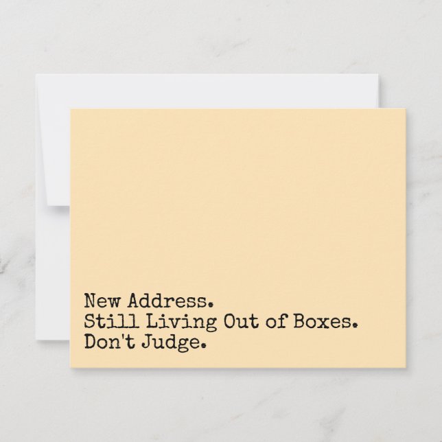 Ainda vivendo fora das caixas, não julgue o cartão (Frente)