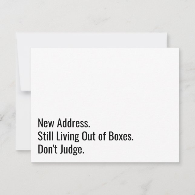 Ainda vivendo fora das caixas, não julgue o cartão (Frente)