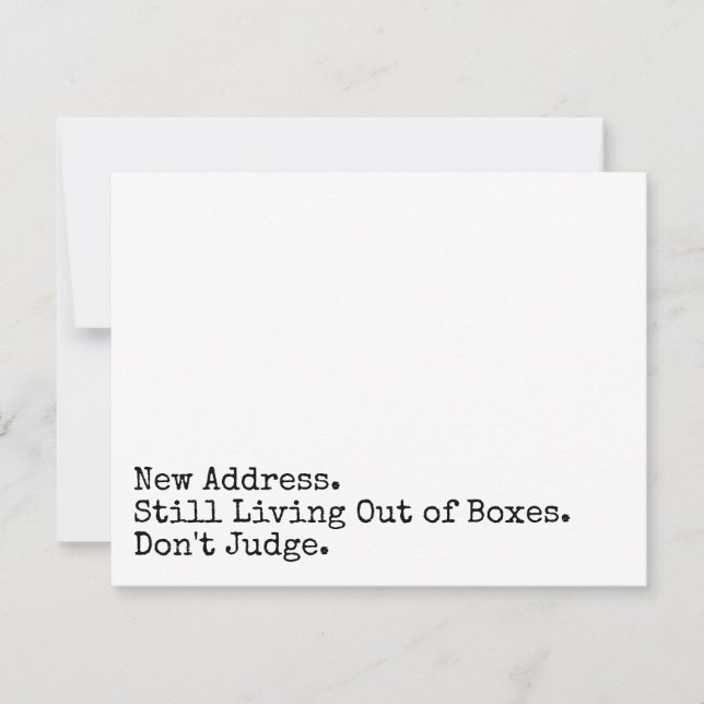 Ainda vivendo fora das caixas Não julgue o cartão  (Frente)