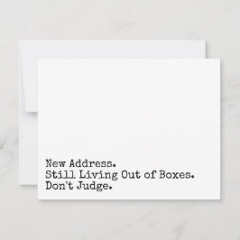 Ainda vivendo fora das caixas Não julgue o cartão