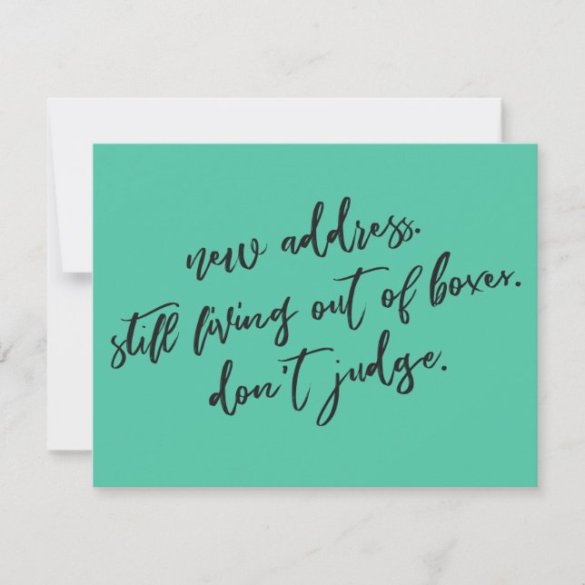 Ainda vivendo fora das caixas Não julgue o cartão  (Frente)