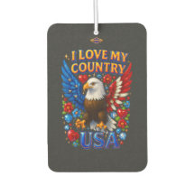 Air Freshener Design: I Love My Country - USA