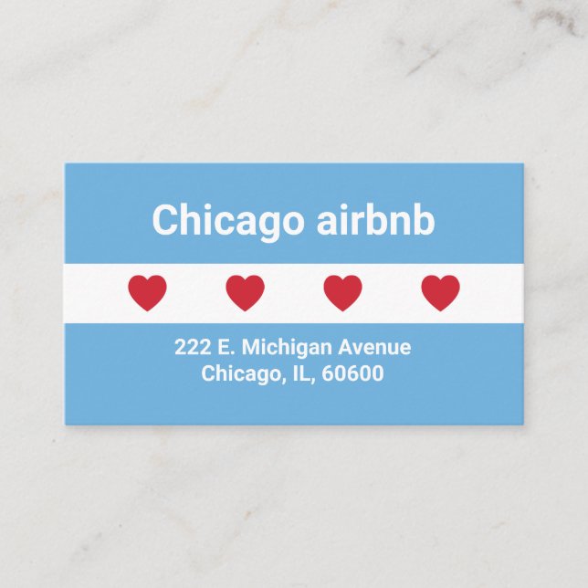 Airbnb | CARTÃO DE VISITA | Chicago (Frente)