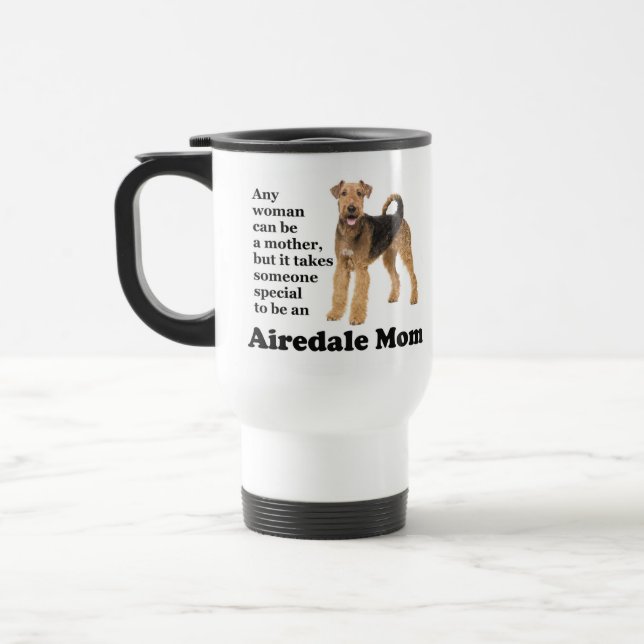 Airedale Mãe Caneca de viagem (Esquerda)