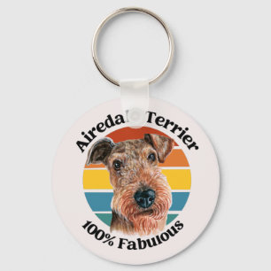 Airedale Terrier, chaveiro de citação engraçada