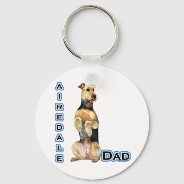 Airedale Terrier Pai 4 - Chaveiro (Frente)