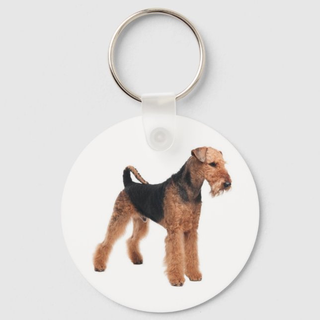 Airedale Terrier Puppy Dog Chaveiro (Frente)