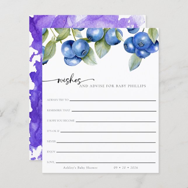 Airelas | Berry Sweet | Desejos para bebês (Frente/Verso)