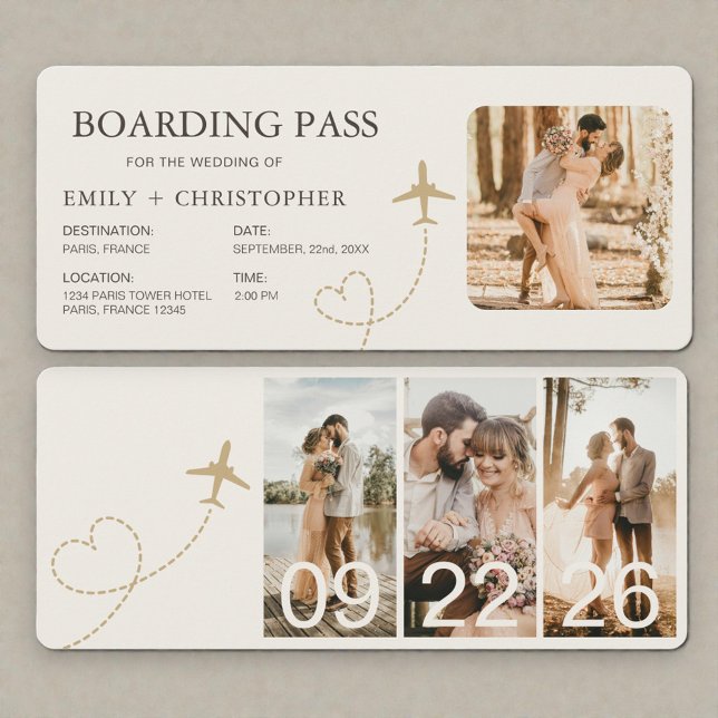Airline Boarding Pass Ticket Wedding (Criador carregado)