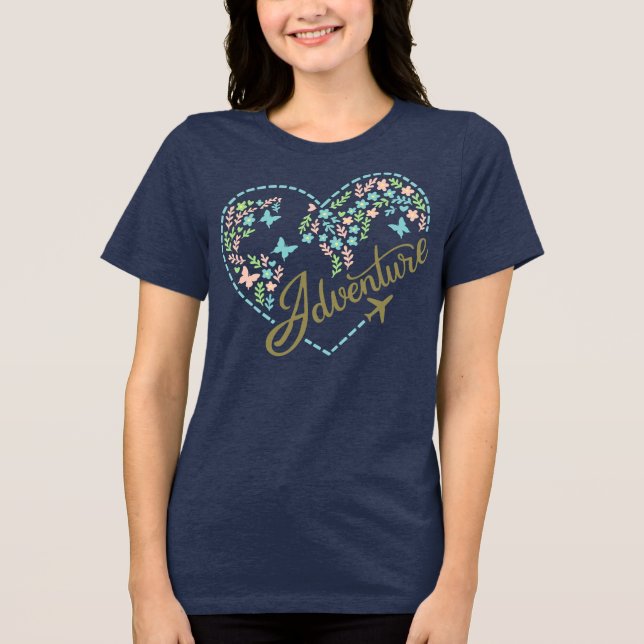 Airplane Mode Adventure Heart Graphic for Women  (Frente)