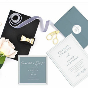 Airy Pastel   Cartão Quadrado de Save The Date