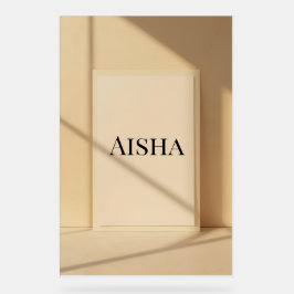 Aisha Elegant Name Poster – Personalized Typograph
