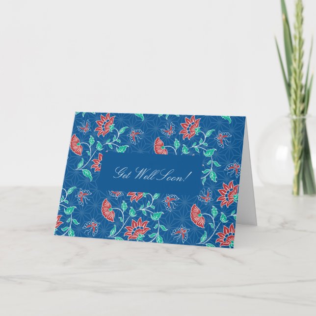 Aiyana Floral Batik Consiga Bem Cartão (Frente)