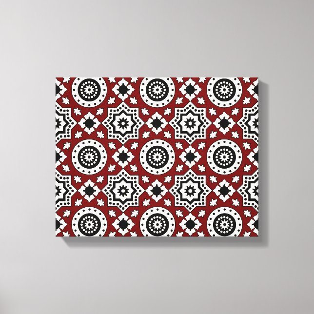 Ajrak Tribal Pattern Canvas (Frente)