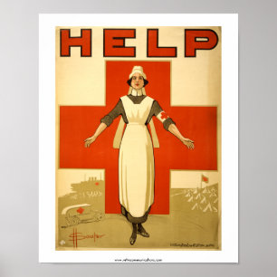 AJUDA, poster australiano da cruz vermelha