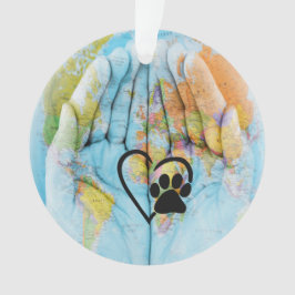 Ajudando As Mãos O Ornamento Da Pata Animal