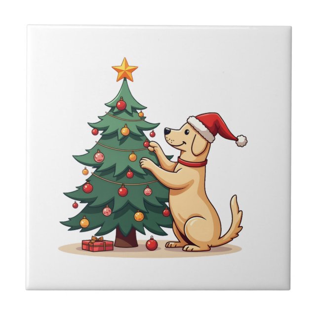 Ajudante de árvore de Natal de Labrador (Frente)
