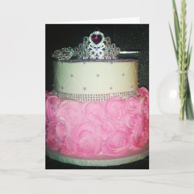 "Ajustado para uma princesa" Cartão de aniversário (Frente)